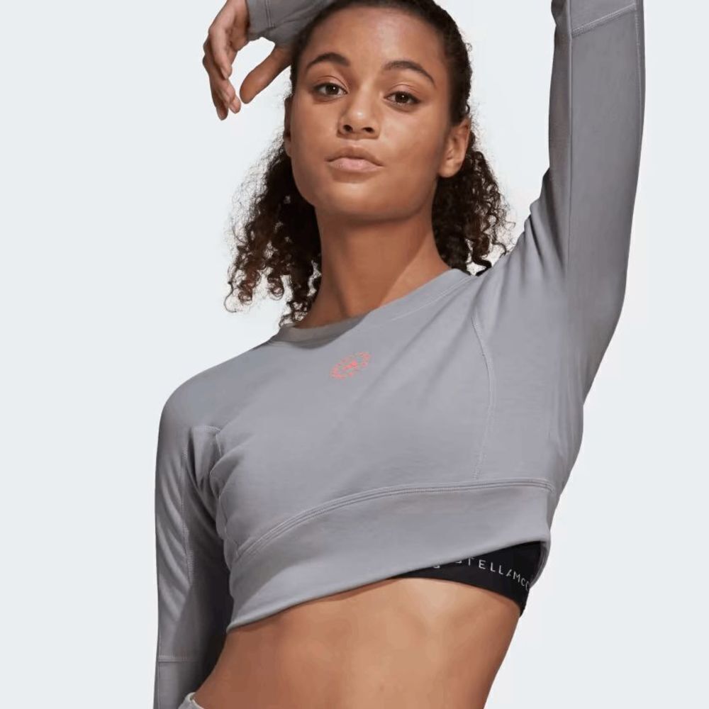Adidas By Stella Mccartney Truestrength Cropped Long Sleeve Top - Size XS